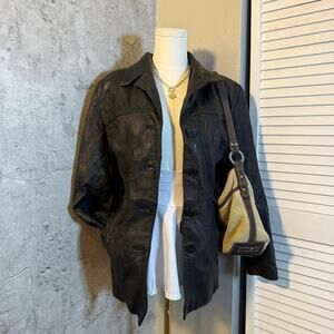 Nine West Black Leather Jacket